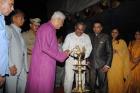 Chief Guest H.E. The Governor Shri MC Bhandare and Guest of Honour  CMD Nalco Shri BL Bagra, lighting the lamp